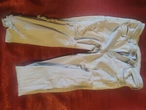 American Eagle Jeans Womens 6 Light Wash Distressed Ripped Stretch Skinny
